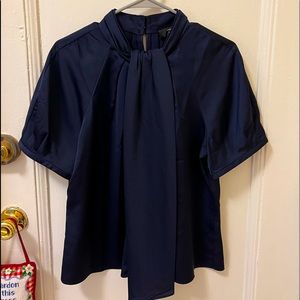 J Crew Silk Drapey Front Blouse